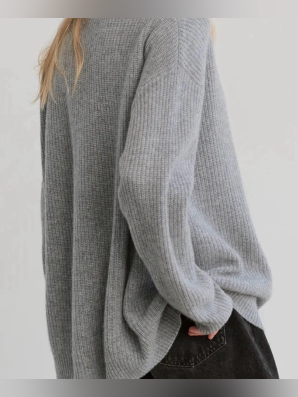 Jenni Kayne Cashmere Cocoon Cardigan Heather Gray 100% Cashmere XS Oversized - Picture 2 of 11